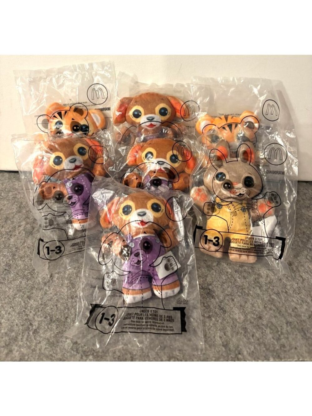 7 McDonalds Under 3 Happy Meal Plush From 2020  # 3352